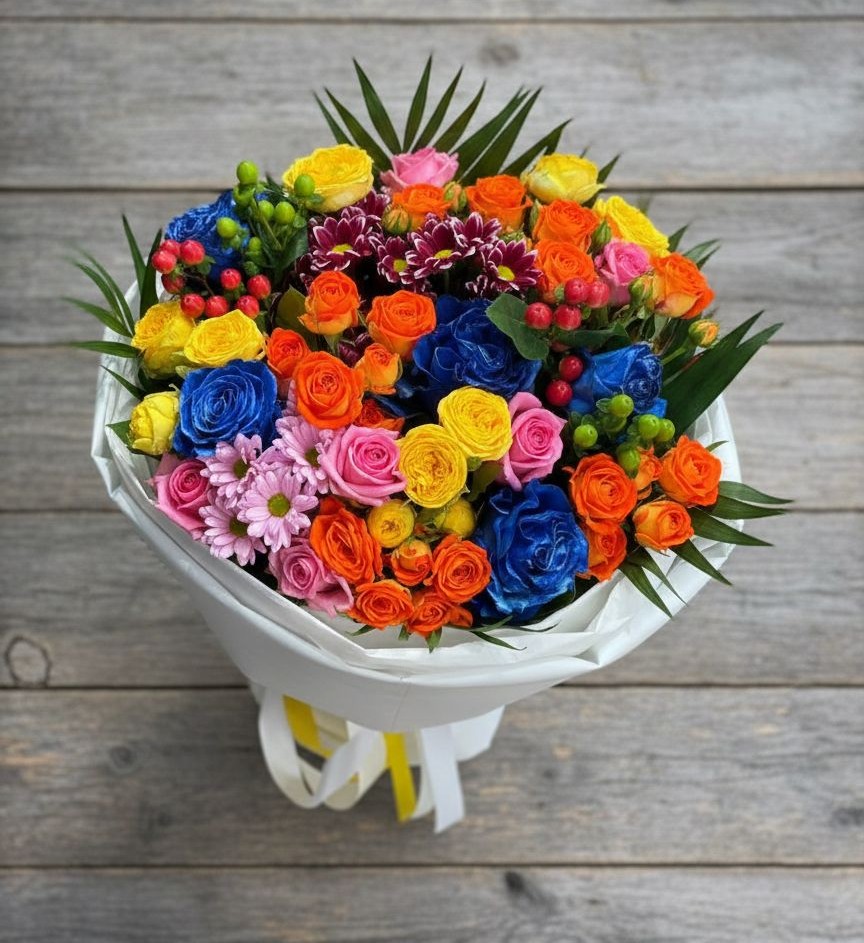 Букет цветов из: Розы и Хризантемы в Камышине