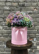 Цветочная композиция из Гипсофила и Розы в шляпной коробке #REPLACE_PRED# Камышине