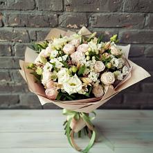 Букет цветов из:  Альстромерии, Розы и Хризантемы в Камышине