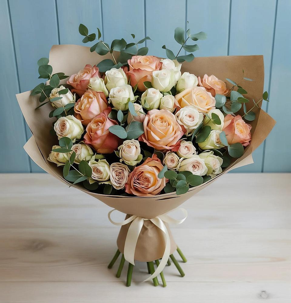 Букет цветов из: Альстромерии и Розы в Камышине