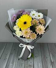Букет цветов из:  Розы, Герберы и Хризантемы в Камышине