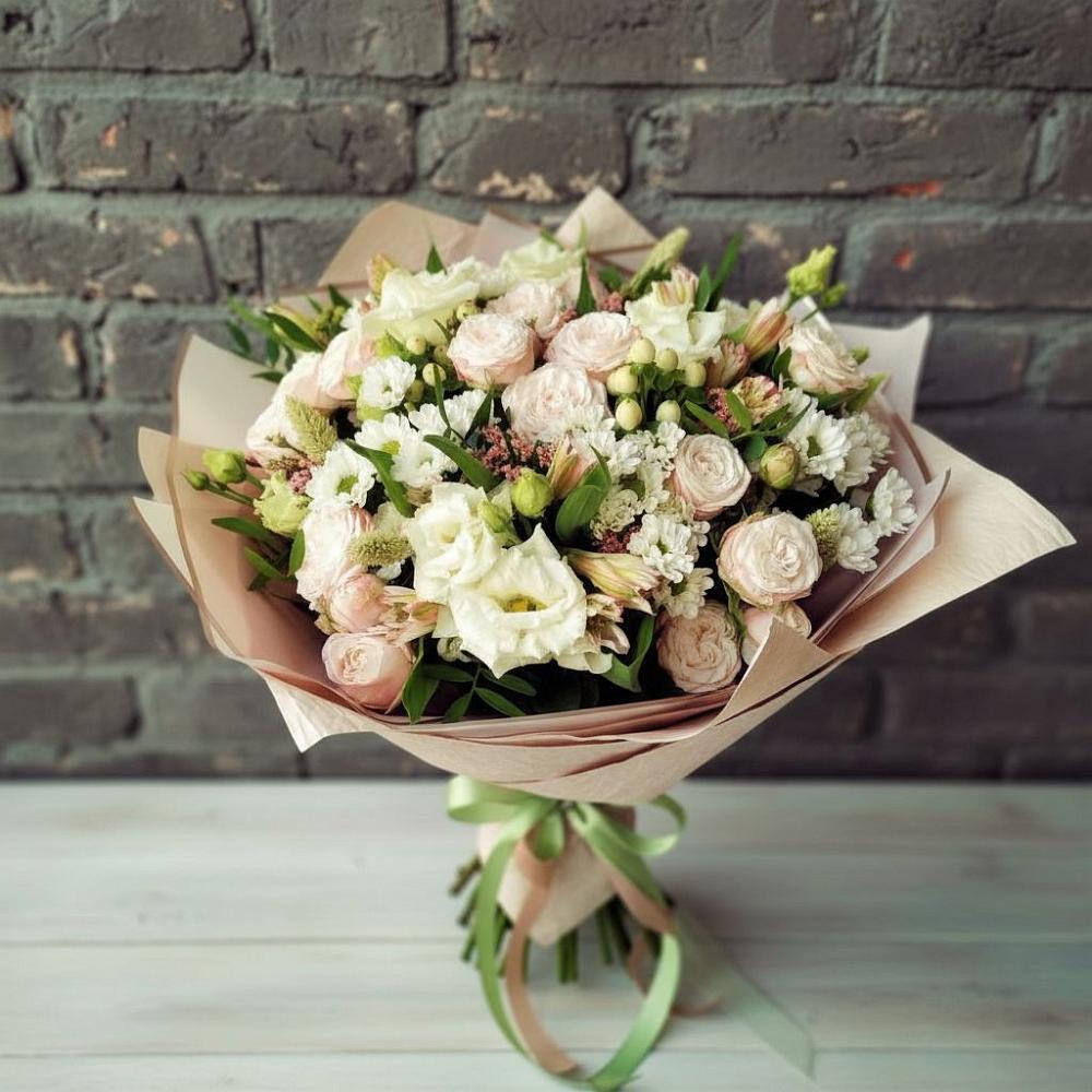 Букет цветов из: Альстромерии, Розы и Хризантемы в Камышине