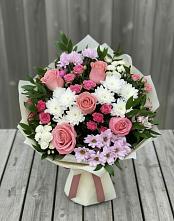 Букет цветов из:  Альстромерии, Гвоздики, Розы и Хризантемы #REPLACE_PRED# Камышине