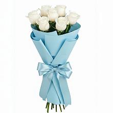 Букет 7 белых роз Проуд в Камышине