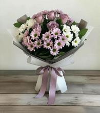 Букет цветов из:  Хризантемы и Розы #REPLACE_PRED# Камышине